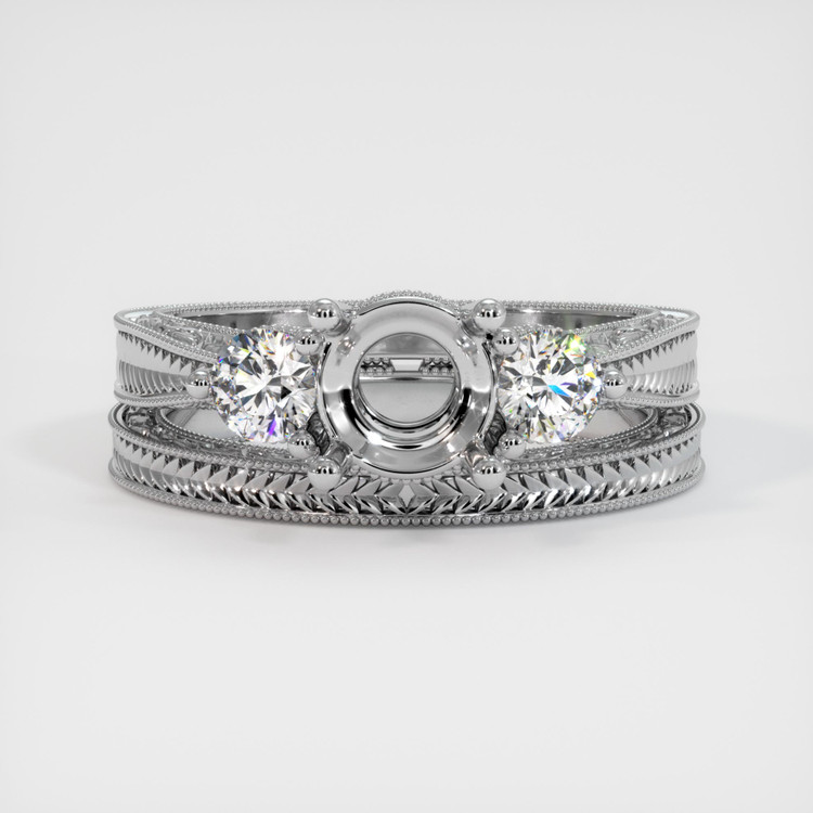 Platinum 950 Antique Style Ring Setting