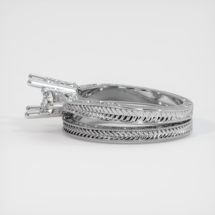 Platinum 950 Antique Style Ring Setting