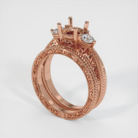 14K Rose Gold Antique Style Ring Setting Video