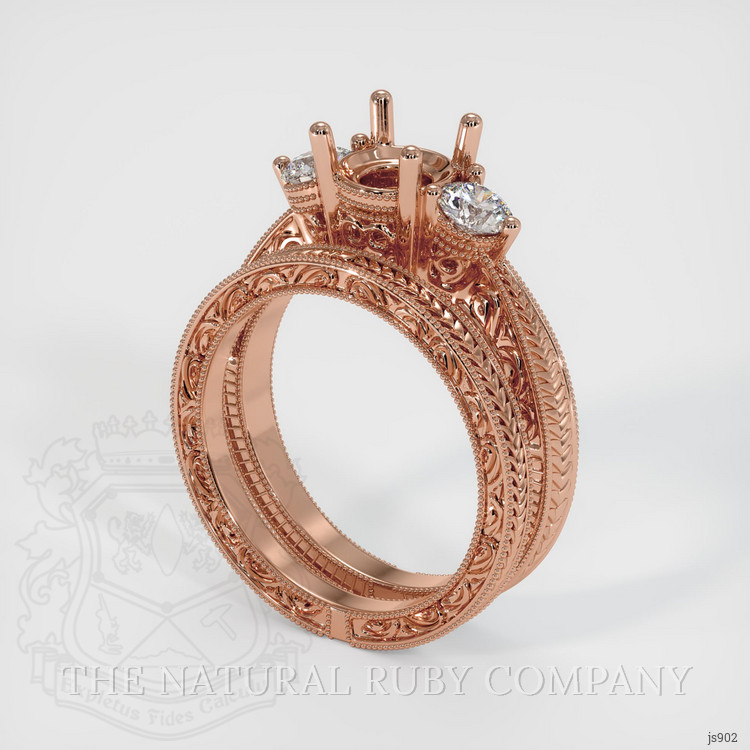 14K Rose Gold Antique Style Ring Setting