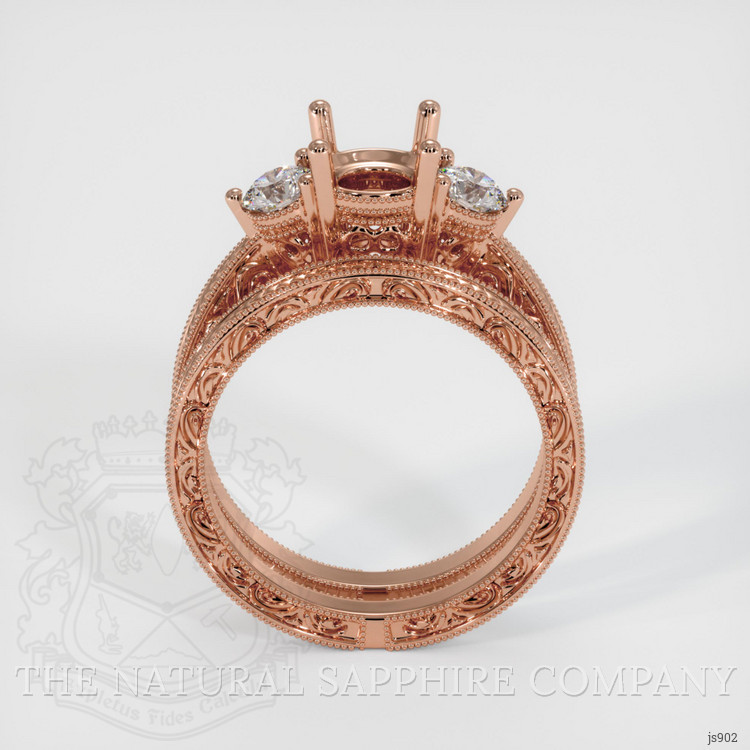 14K Rose Gold Antique Style Ring Setting