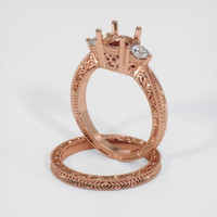 14K Rose Gold Antique Style Ring Setting Image