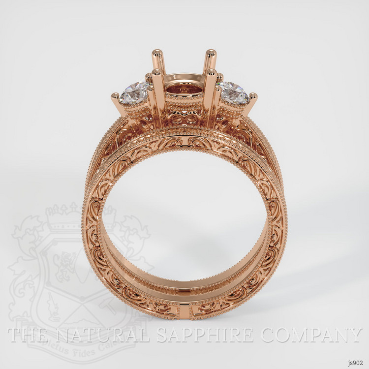 18K Rose Gold Antique Style Ring Setting
