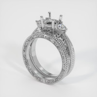 18K White Gold Antique Style Ring Setting Video