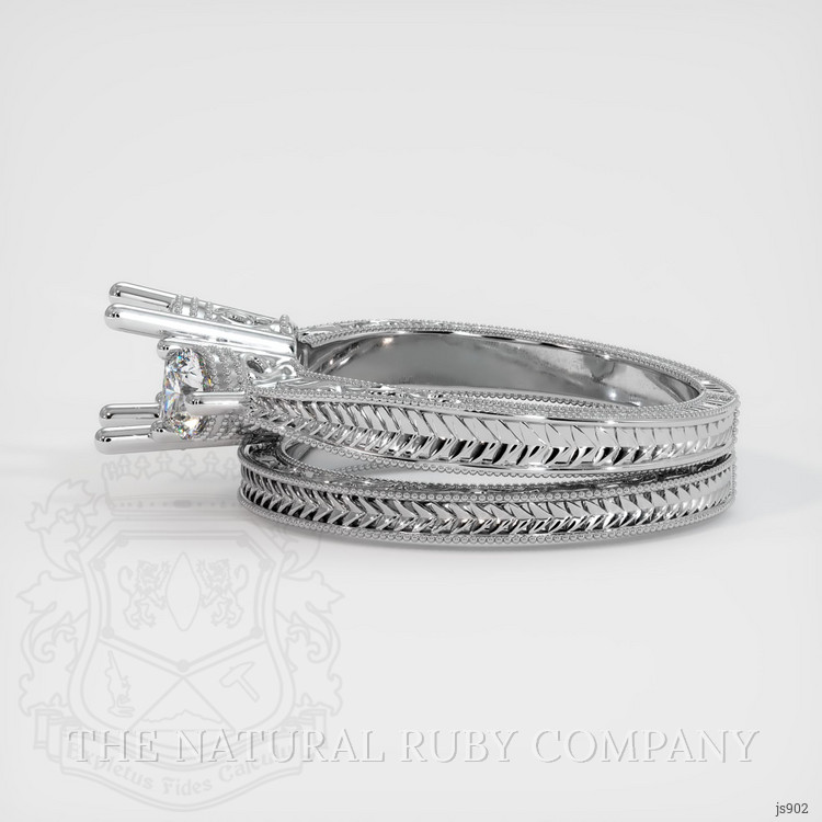 18K White Gold Antique Style Ring Setting