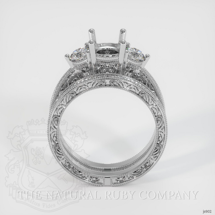 18K White Gold Antique Style Ring Setting