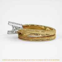 14K White & Yellow Antique Style Ring Setting Image