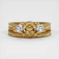14K Yellow Gold Antique Style Ring Setting Image