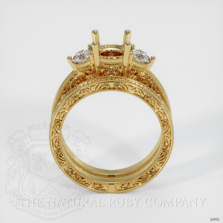 14K Yellow Gold Antique Style Ring Setting
