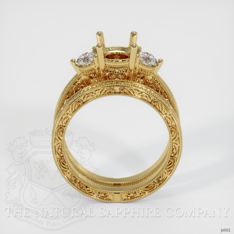 14K Yellow Gold Antique Style Ring Setting