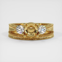 18K Yellow Gold Antique Style Ring Setting Image