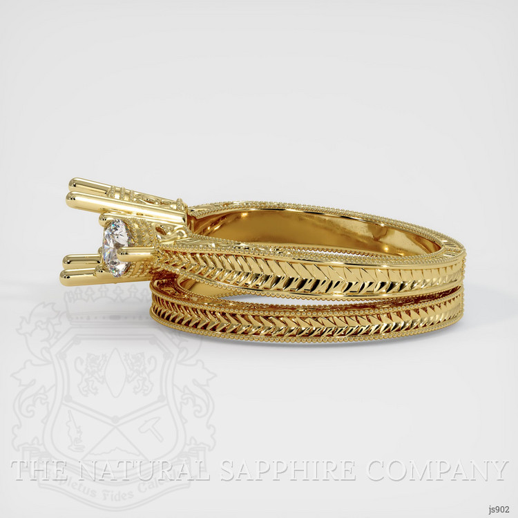 18K Yellow Gold Antique Style Ring Setting