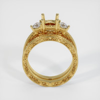 18K Yellow Gold Antique Style Ring Setting Image