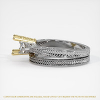 18K Yellow & White Antique Style Ring Setting Image