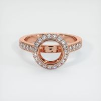 14K Rose Gold Pave Ring Setting Image