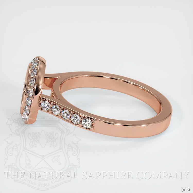14K Rose Gold Pave Ring Setting