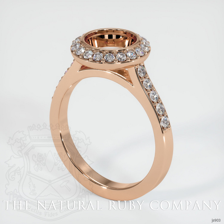 18K Rose Gold Pave Ring Setting