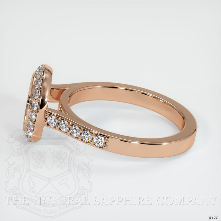 18K Rose Gold Pave Ring Setting