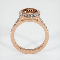 18K Rose Gold Pave Ring Setting Image