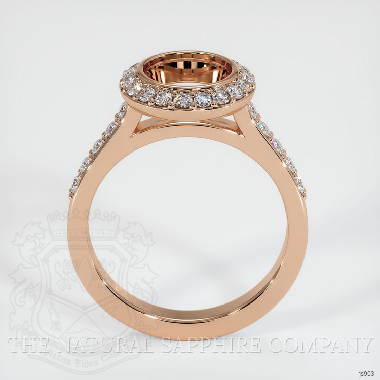 18K Rose Gold Pave Ring Setting