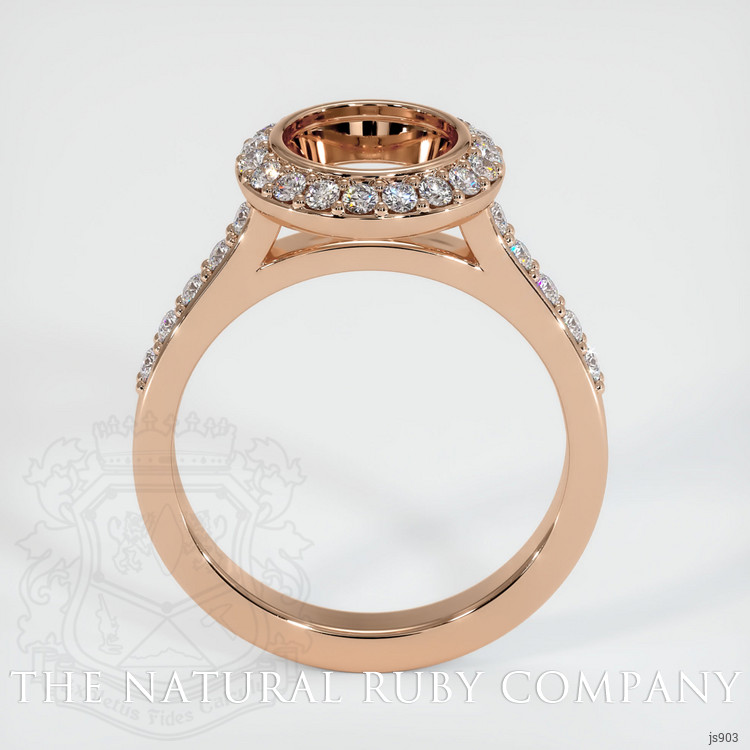 18K Rose Gold Pave Ring Setting