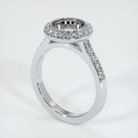 14K White Gold Pave Ring Setting Video