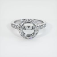 14K White Gold Pave Ring Setting Image