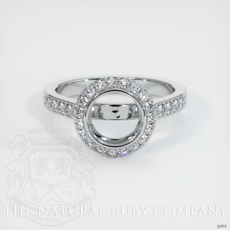 14K White Gold Pave Ring Setting