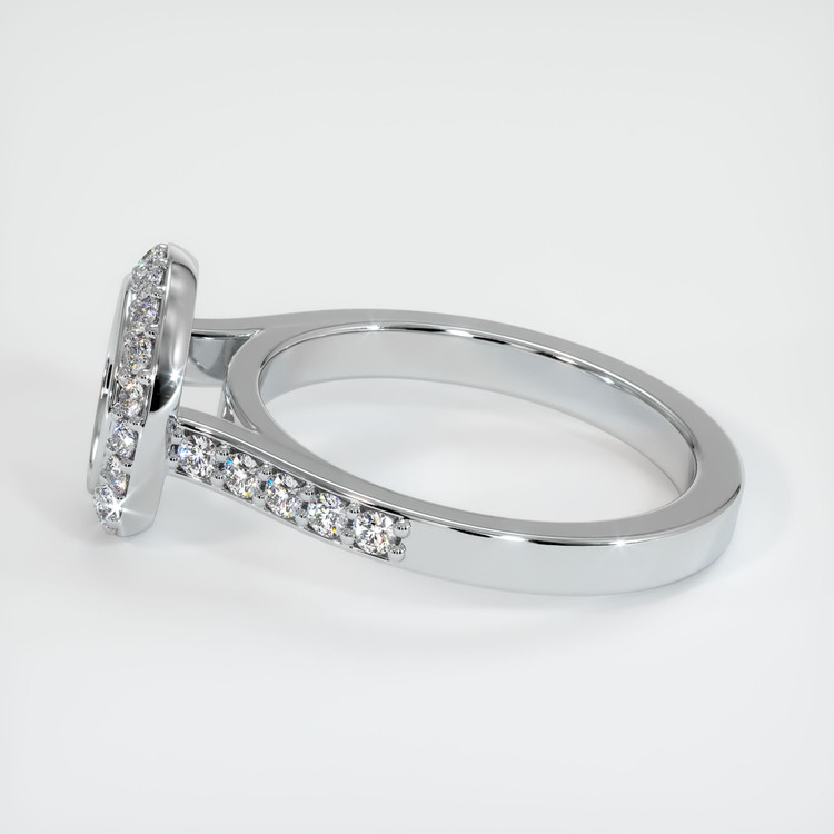 18K White Gold Pave Ring Setting
