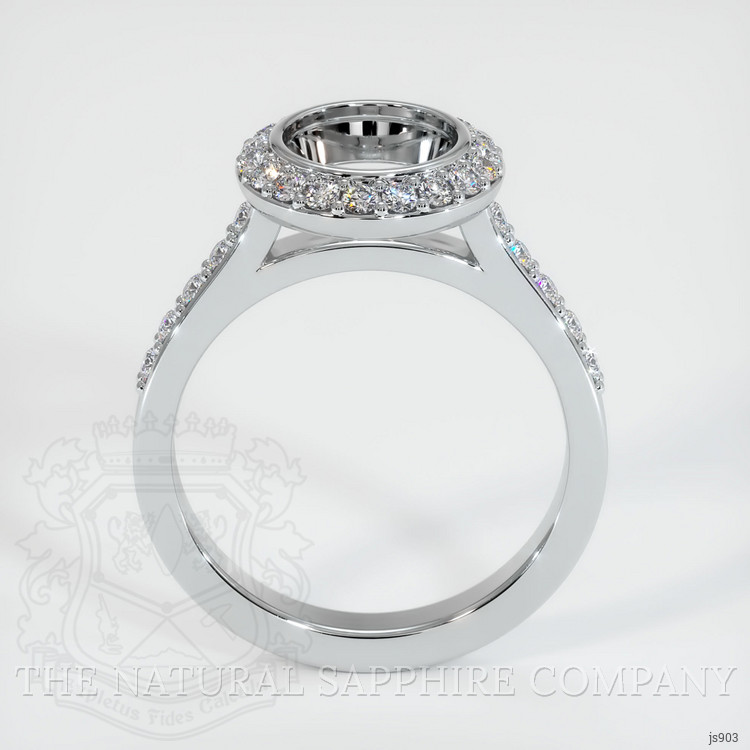 18K White Gold Pave Ring Setting