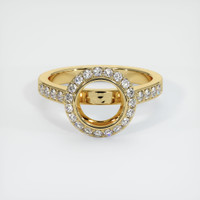 10K Yellow Gold Pave Ring Setting Image