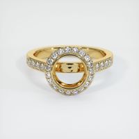 14K Yellow Gold Pave Ring Setting Image
