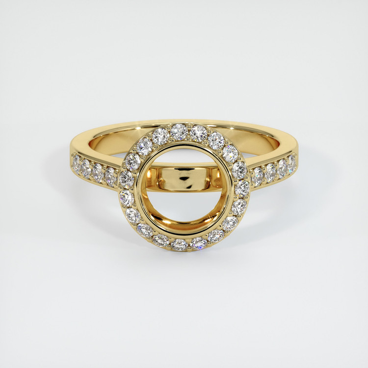 14K Yellow Gold Pave Ring Setting