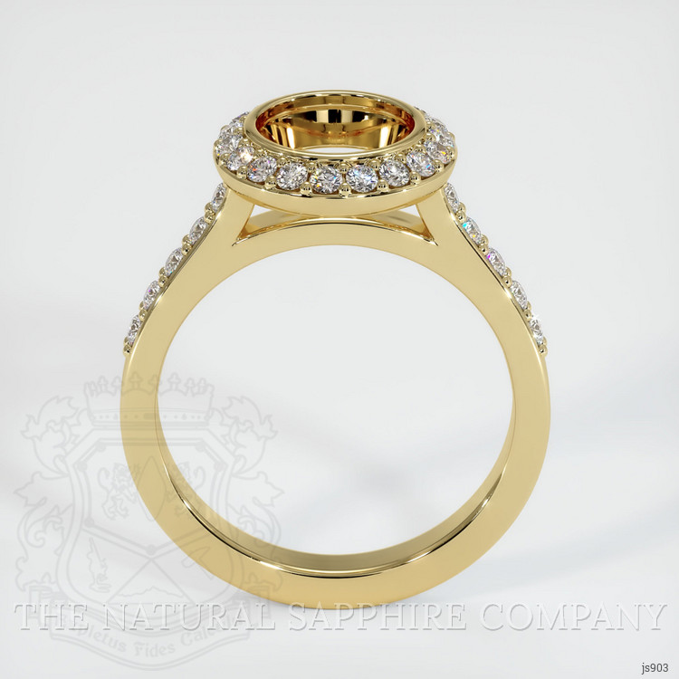 14K Yellow Gold Pave Ring Setting