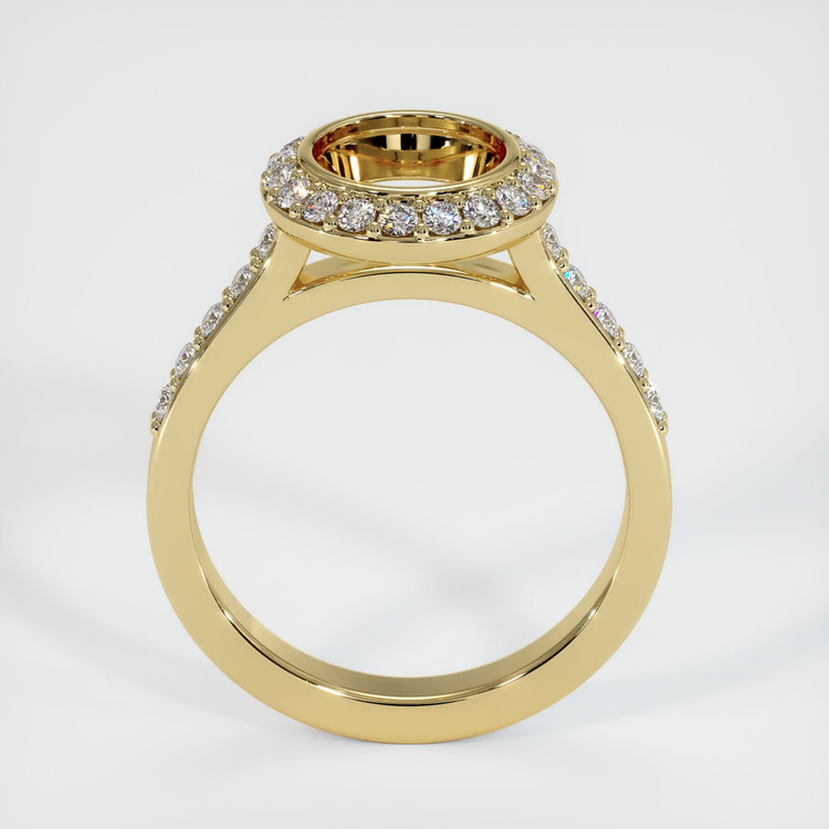 14K Yellow Gold Pave Ring Setting