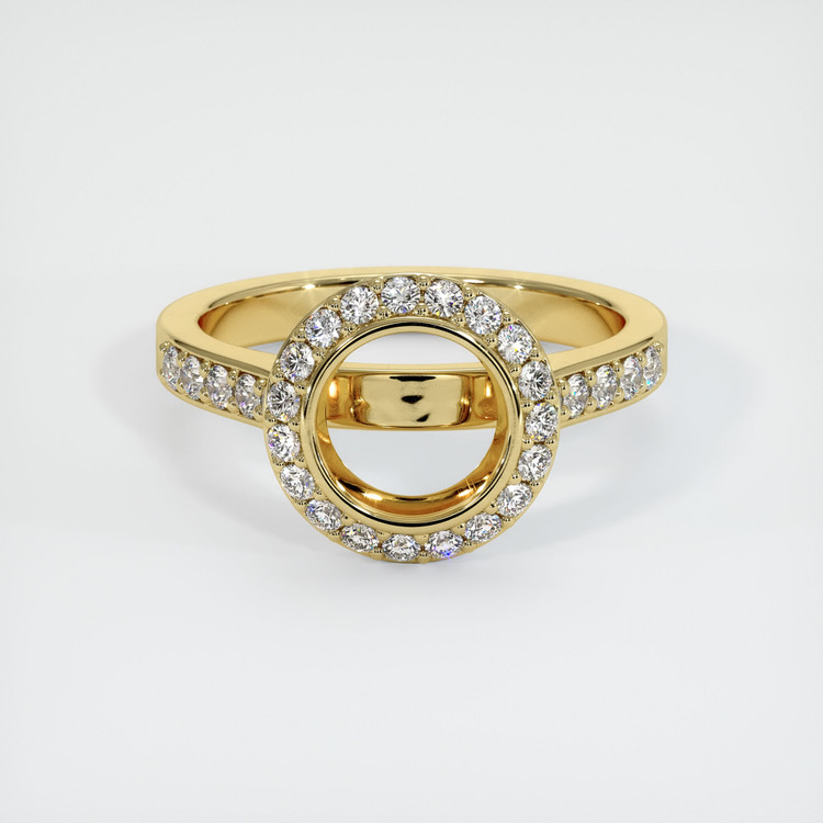 18K Yellow Gold Pave Ring Setting