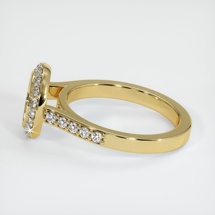 18K Yellow Gold Pave Ring Setting
