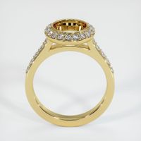 18K Yellow Gold Pave Ring Setting Image