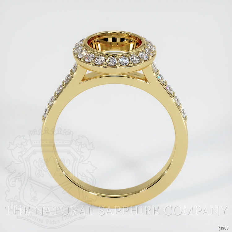 18K Yellow Gold Pave Ring Setting