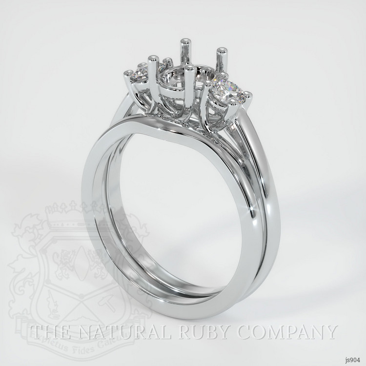 Silver Three Stone Ring Setting