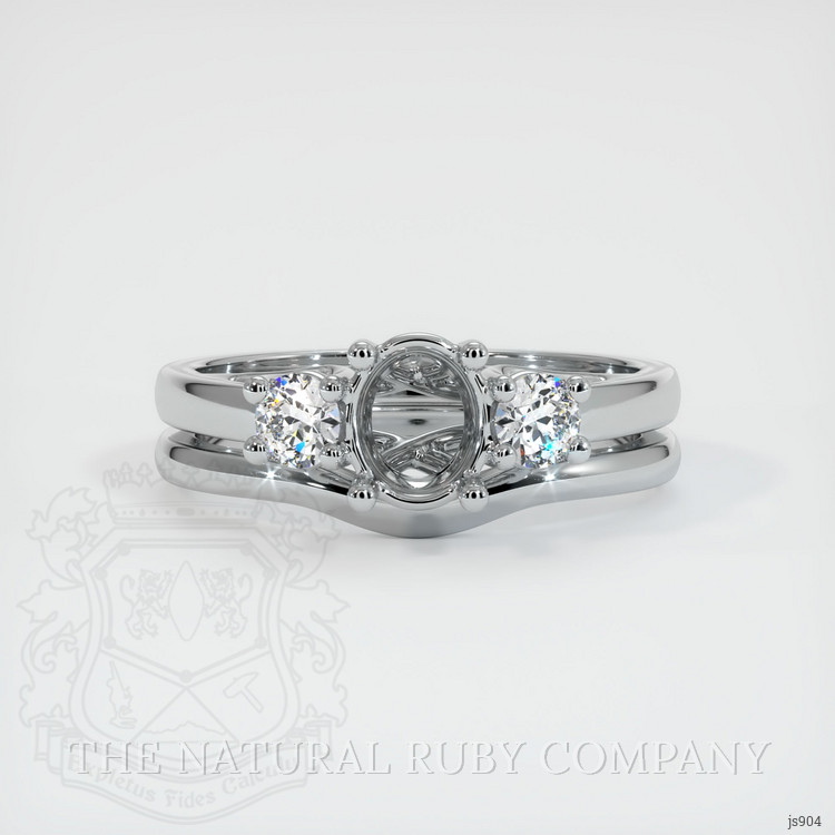 Silver Three Stone Ring Setting
