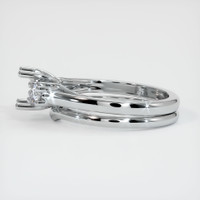 14K White Gold Three Stone Ring Setting Image