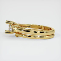 18K Yellow Gold Three Stone Ring Setting Image