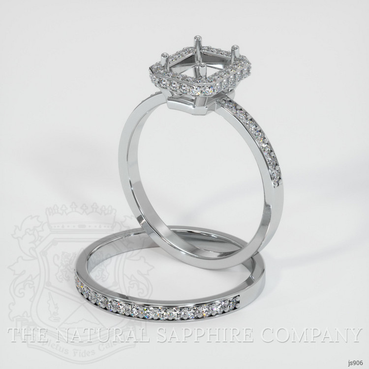 Platinum 950 Pave Ring Setting