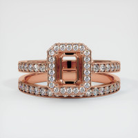 14K Rose Gold Pave Ring Setting Image