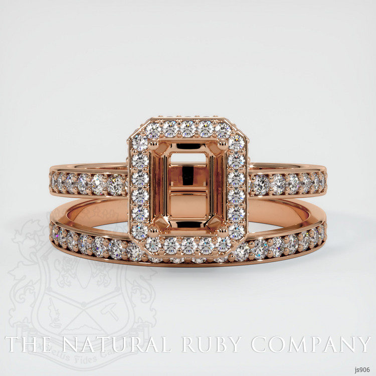 18K Rose Gold Pave Ring Setting