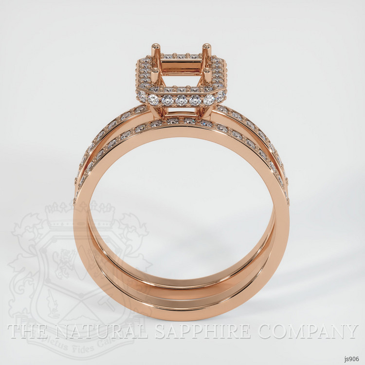 18K Rose Gold Pave Ring Setting