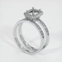 10K White Gold Pave Ring Setting Video