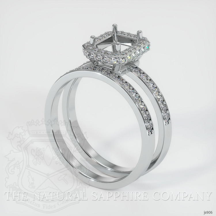 10K White Gold Pave Ring Setting
