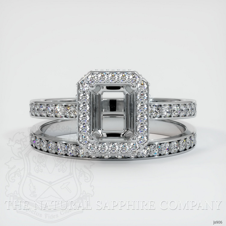10K White Gold Pave Ring Setting